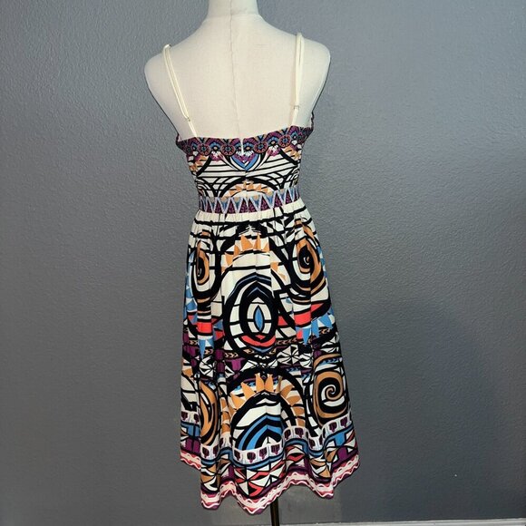 ANTHROPOLOGIE CHAMPAGNE and STRAWBERRY Vibrant Color Pin-Up Girl Dress - NWT -L - Picture 5 of 14